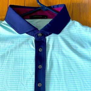 GREYSON Rippowam Golf Polo Green and Purple